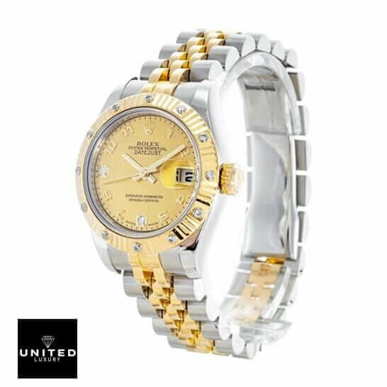 Rolex Datejust Women Watch Replica 1 Rolex Datejust 179313 Gold With Diamond Bezel Replica