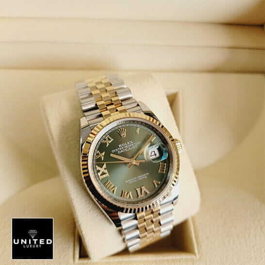 Rolex Datejust 126283RBR Green Roman Dial Replica 1 Rolex Datejust 126283RBR Roman Green Dial Replica in the box