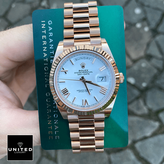 DayDate President 118235 Replica 2 Rolex Day-Date President 118235f-0024 Replica & Guarentee Card