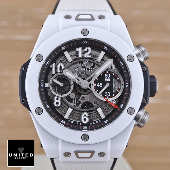 Hublot Big Bang Unico Replica 4 Hublot Big Bang 411.HX_.1170.RX White Bezel Replica front view