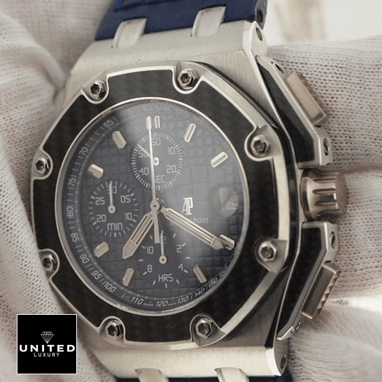 Audemars Piguet Royal Oak Offshore 26030PO.00.D021IN.01 Replica 5 Audemars Piguet 26030PO.OO_.D021IN.01 Blue Dial Replica Crown / Push Button