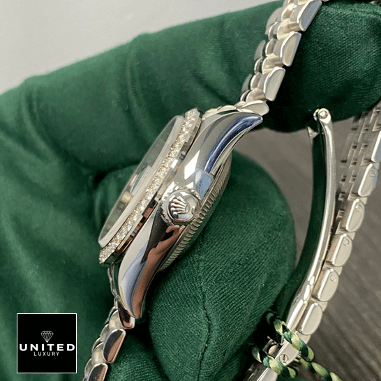 Rolex Datejust 279384RBR White Gold Mother Pearl Dial Jubilee Replica 2 Rolex Datejust 279384RBR Stainless Steel Case & Crown Pusher