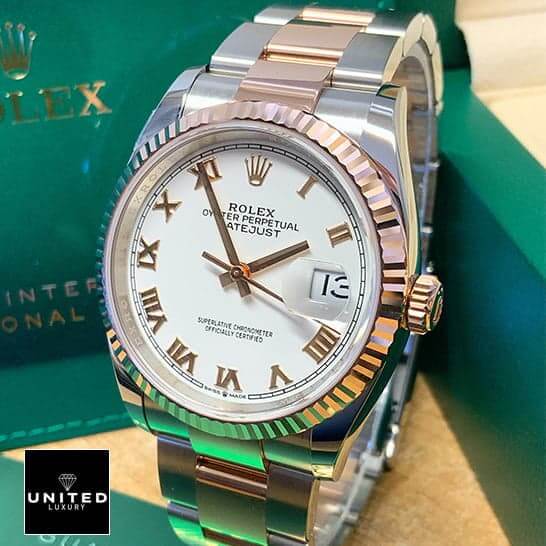 Rolex Datejust White Roman Replica 1 Rolex Datejust 36 White Roman Dial Fluted Bezel Replica
