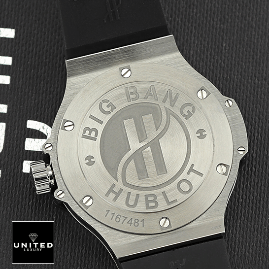 Hublot Diamond Bezel Replica 6 Hublot Big Bang Hublot 1167481 Stainless Steel Case Replica upside view