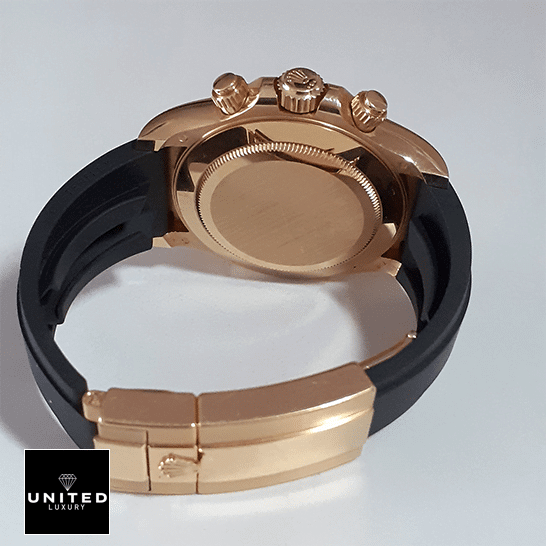 Rolex Daytona Rubber Strap Replica 5 Rolex Daytona Cosmograph 116518LN-0043 Replica Black Rubber Bracelet Replica on the Table
