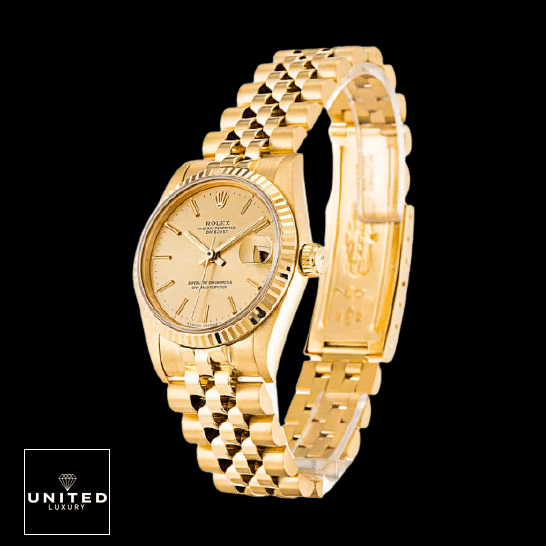 Rolex Datejust Champagne Dial Replica 3 Rolex Datejust 6824 Yellow Gold Fluted Bezel Replica