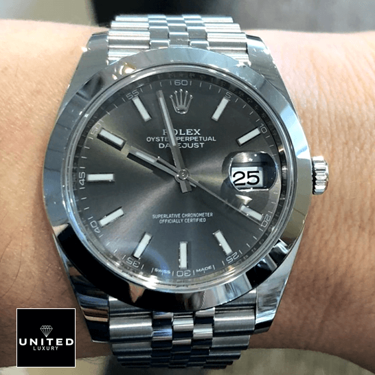Rolex Datejust 126300 Stainless Steel Grey Dial Replica 1 rolex datejust 126300 0008 hand