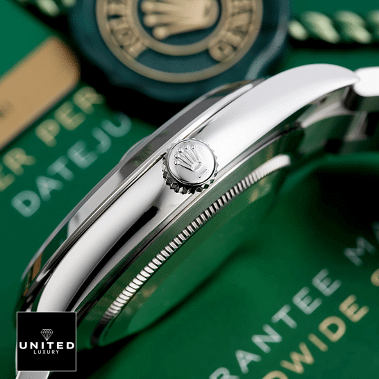 Wimbledon Rolex Replica Watch 6 Rolex Datejust Wimbledon 126300-0013 Stainless Steel Case Replica Silver Crown Pusher