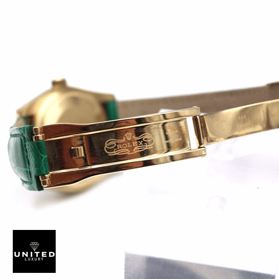 Rolex Daydate Green Replica 5 Rolex Day-Date 118138-0003 Replica Green Bracelet open Fold Clasp