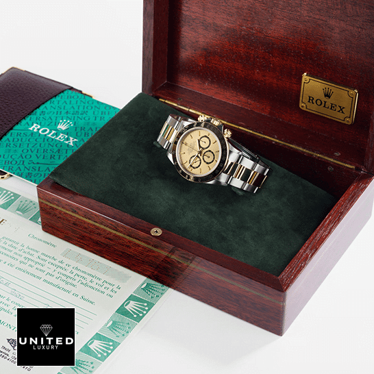 Rolex Daytona Cosmograph Yellow Gold Champagne Dial 16523 Replica 3 Rolex Daytona Cosmograph Yellow Gold 16523 Replica in the Rolex Box