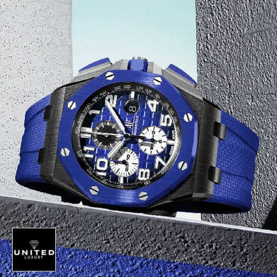 AP Black Blue Ceramic Replica 1 ap royal offshore blue replica horizontal 1