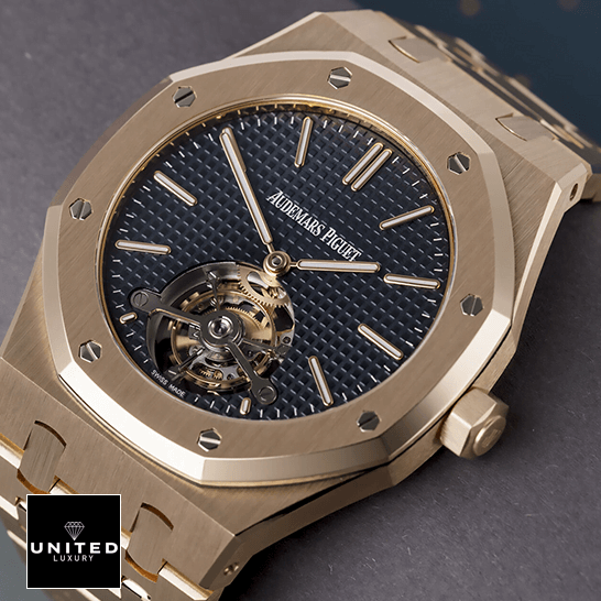 Audemars Piguet Royal Oak Tourbillon 26522OR.OO.1220OR.01 Replica 5 Audemars Piguet Royal Oak Blue Dial Replica gold bracelet