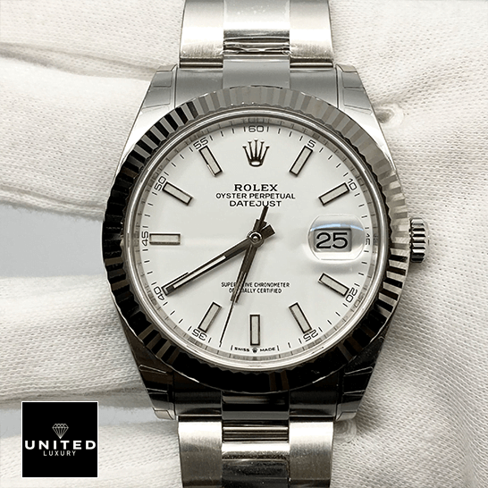 Rolex Datejust 126334WSJ White Dial Jubilee Replica 1 Rolex Perpetual Datejust White Dial Replica white background