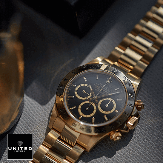 Rolex Daytona Cosmograph Yellow Gold Black Dial 16528 Oyster Replica 3 Rolex Daytona Cosmograph Yellow Gold Black Dial 16528 Oyster Replica