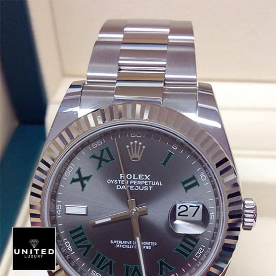 Rolex Datejust 126334 Wimbledon Replica 4 Rolex Datejust 126334 Wimbledon Romen Numerial Dial Fluted Bezel Replica