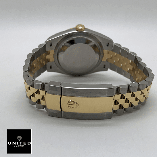 Rolex Datejust 126233 Wimbledon Replica 3 Rolex Datejust 36 Wimbledon Two Tone Jubilee Fold Clasp on the Rolex Logo Replica