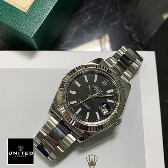Rolex Datejust 116334BKSO Automatic Black Dial Replica 5 Rolex Datejust II Automatic Black Dial on the Rolex Logo 116334BKSO Replica on the box