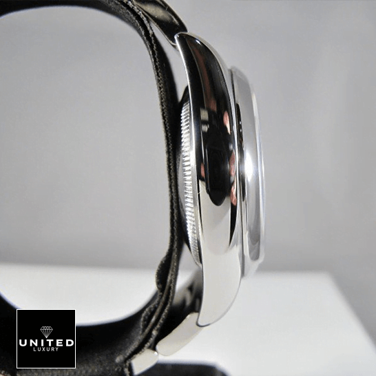 Rolex Air King 114200-0014 Blue Dial Steel Replica 2 Rolex Air King 114200 Replica stainless steel case and leftside view