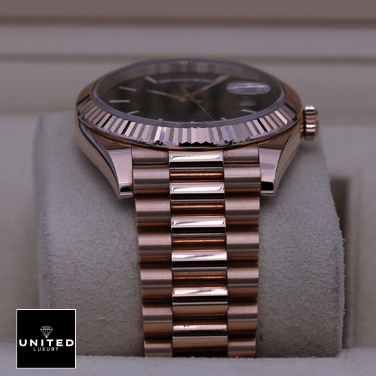 Rolex Day-Date 228235 Chocolate Replica 2 Rolex Day-Date 228235 Rose Gold Oyster Replica