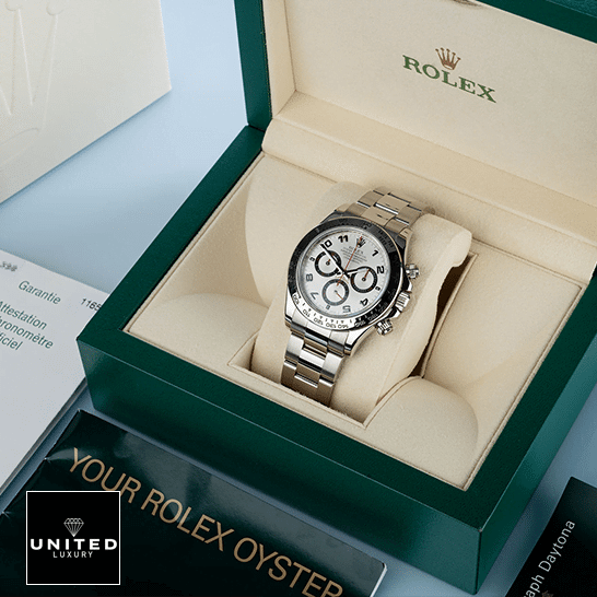 Rolex Daytona 116509 White Gold Silver Dial Replica 3 Rolex Daytona 116509 White Gold Silver Dial Replica ?n the Rolex Box