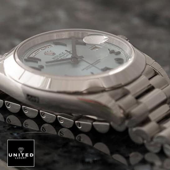 Rolex Day-Date Arabic Dial 228206 Replica 3 Rolex DayDate 40 228206 Replica Stainless Steel Case