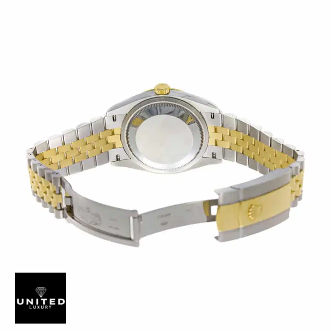 Rolex Datejust Automatic 116233 Brown Dial Jubilee Replica 2 Rolex Brown Dial 116233 Replica stainless steel clasp back view