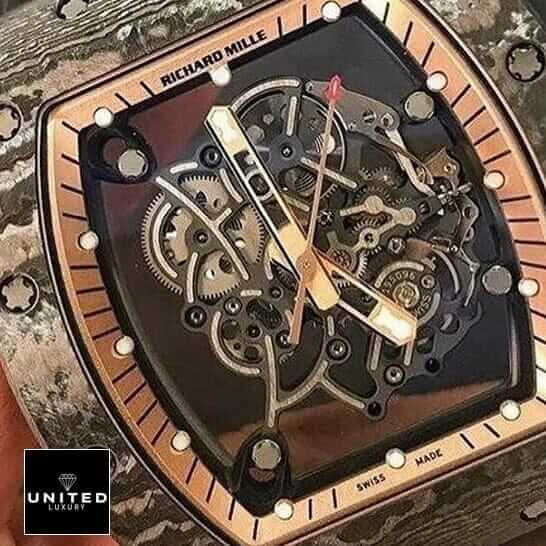 Richard Mille RM055 Bubba Watson Replica 1 Richard Mille Skeleton Brown Replica front view