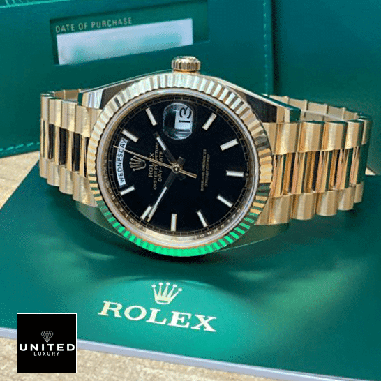 Rolex Day-Date Gold Black 228235 EW Replica 3 Rolex Day-Date 228235 Black Dial Replica