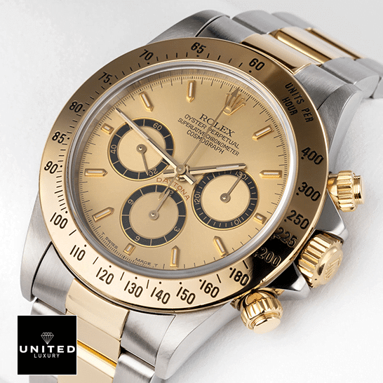Rolex Daytona Cosmograph Yellow Gold Champagne Dial 16523 Replica 2 Rolex Daytona S.Steel Case Yellow Gold Bezel & Dial 16523 Oyster Replica