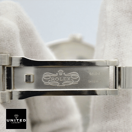 Rolex Roman Numerals Replica 3 Rolex Day-Date II Stainless Steel 218206 Replica Open Clasp