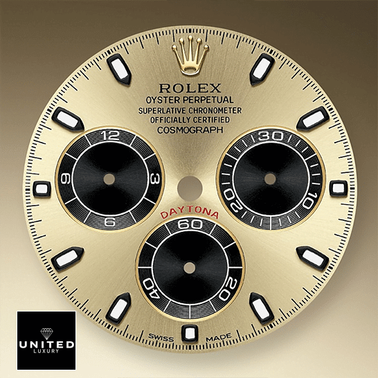 Rolex Daytona Cosmograph 116518LN Gold Dial Replica 4 Rolex Daytona 116518LN Black & Gold Dial on the Rolex Logo Replica