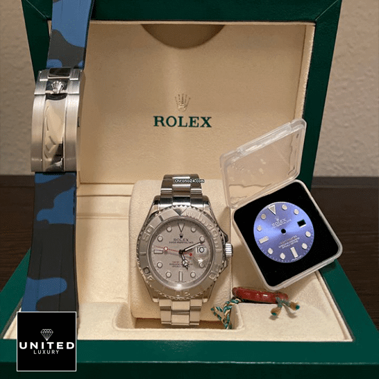 Rolex Oyster Perpetual Yacht-Master Replica 1 Rolex Platinum Dial Steel 116622PLSO Replica in the rolex box