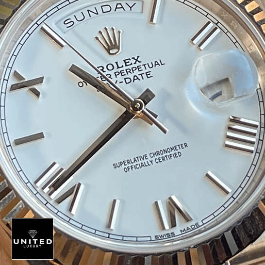 DayDate President 118235 Replica 1 Rolex Day-Date President White Roman Dial 118235f-0024 Replica