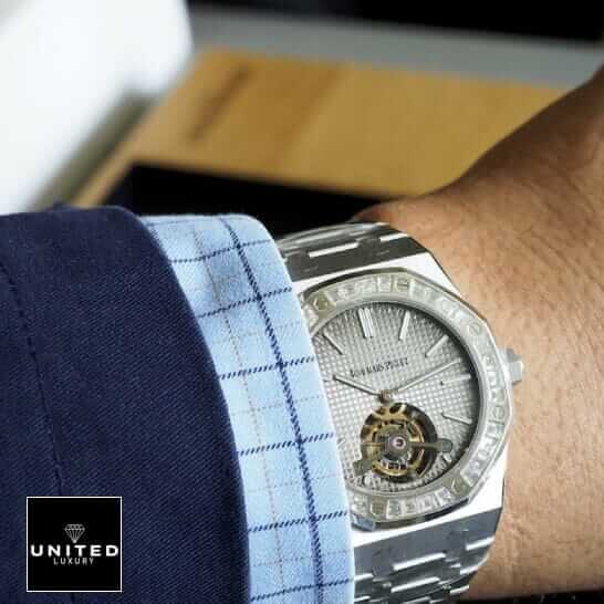 AP Extra Diamond Plat Replica 2 ap extra thin tourbillon extra hand