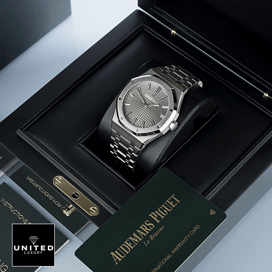 Audemars Piguet Royal Oak 15500ST.OO.1220ST.02 Replica 3 Audemars Piguet Royal Oak Steel Dial Replica in the box & warranty card