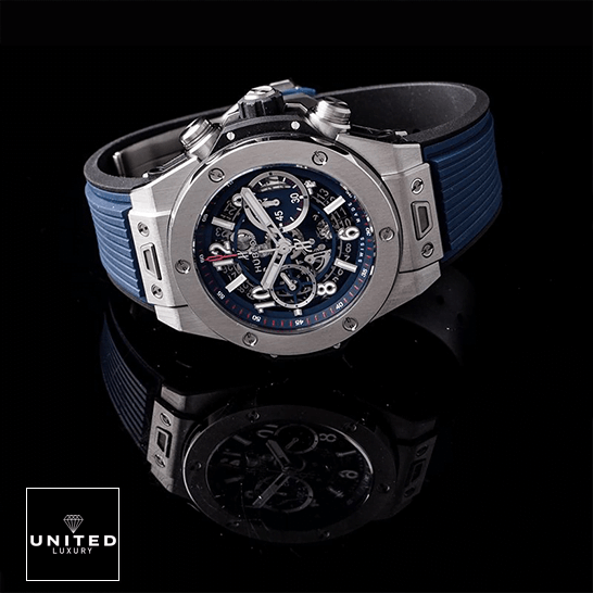 Hublot Transparent Blue Replica 1 Hublot Big Bang Unico Blue 84.394.-5471.NL_.7112.RX Replica black background