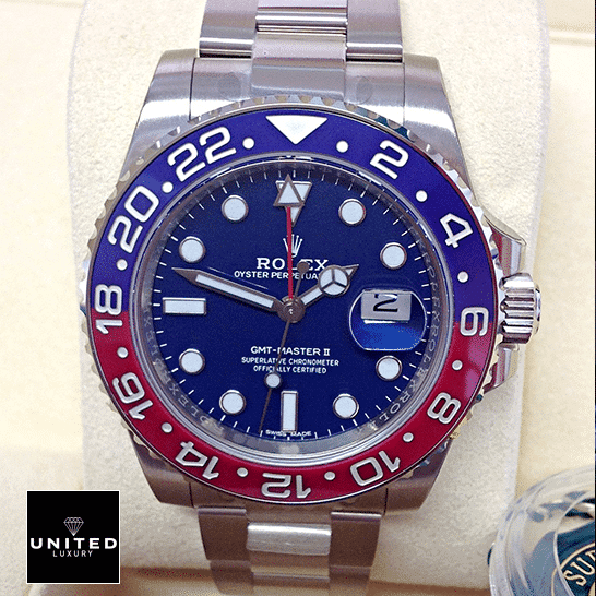 Rolex 116719BLRO Replica 1 Rolex GMT-Master II Blue Dial & Red/Blue Ceramic Bezel 116719BLRO Oyster Replica