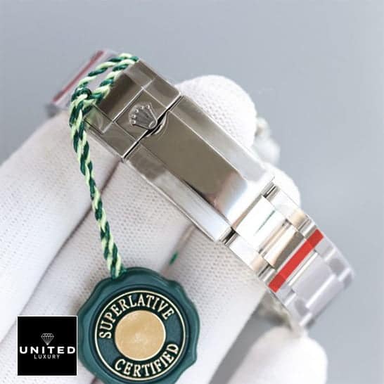 Rolex Diamond Bezel Replica 6 Rolex GMT Master II 116710 S.Steel Fold Clasp on the Rolex Logo Replica