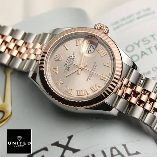 Rolex 279171-0021 Everose Replica 5 Rolex Roman Datejust Stainless Steel Replica on the quarantine card
