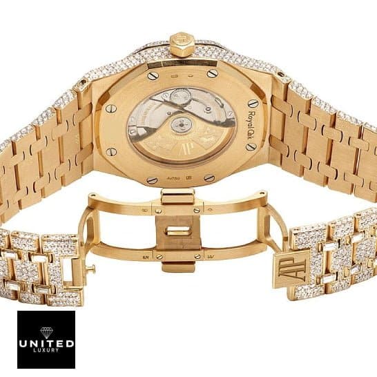 Fully Iced Out Ap Replica 2 Audemars Piguet Royal Oak Replica Open Clasp