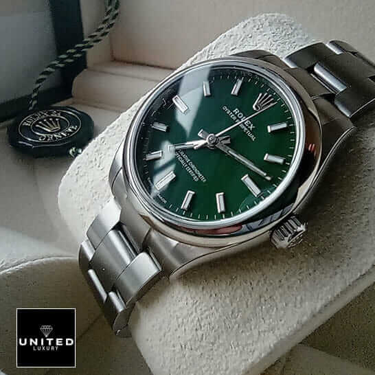 Rolex Oyster Perpetual 277200 Green Dial Replica 5 Rolex Perpetual 31 277200 Stainless Steel Case Osyter Replica in box