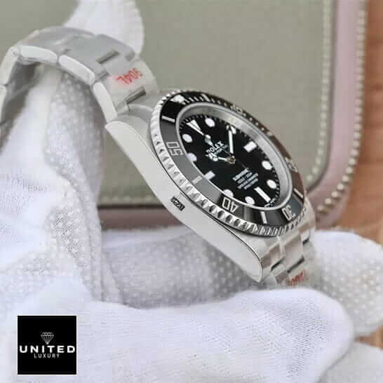 Rolex Submariner No Date 124060 Replica 6 Rolex Submariner No Date Black Dial Replica on the hand