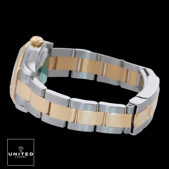 Rolex Datejust Two Tone Replica 3 Rolex Datejust 179173 Yellow Gold Oyster Replica Black Background