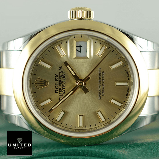 Lady Datejust 28mm Replica 1 Rolex Datejust 279163 Yellow Dial Replica on the rolex box
