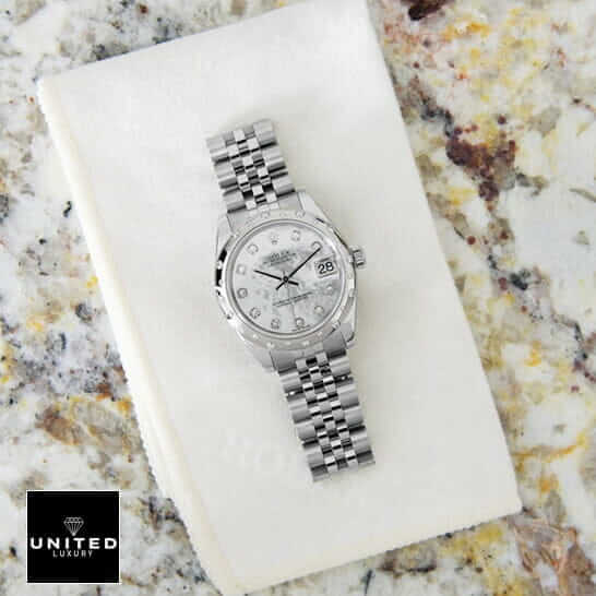 Ladies Datejust 31MM Replica 6 Rolex Datejust 178344 Steel & White Gold Mother Pearl Diamond Dial Replica
