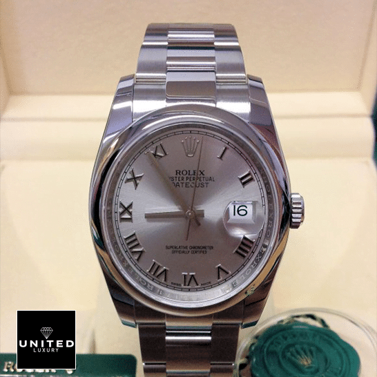 Rolex Perpetual 116200 Replica 6 Rolex Datejust 36 Perpetual 116200 stainless steel case and bezel Replica in the box