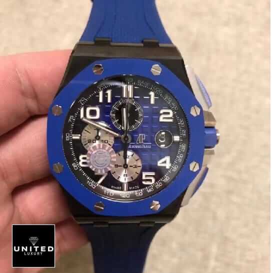 AP Black Blue Ceramic Replica 2 ap royal offshore blue replica hand2