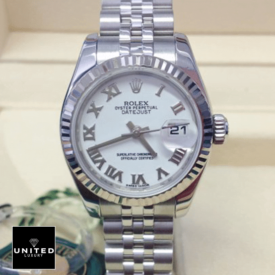 Rolex Datejust 179174 White Roman Numeral Dial Replica 1 Rolex Datejust 179174 White Dial Romen Numerial Replica