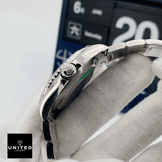 Rolex Yacht-Master 116622-0003 Platinum & Rhodium Dial Replica 4 Rolex Yacht Master 116622-0003 Stainless Steel Replica crown and push button