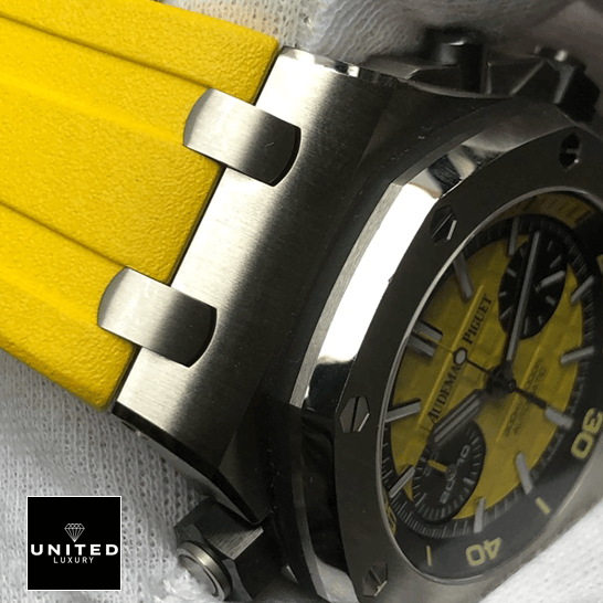 Audemars Piguet Royal Oak Yellow Rubber Bracelet Replica side view
